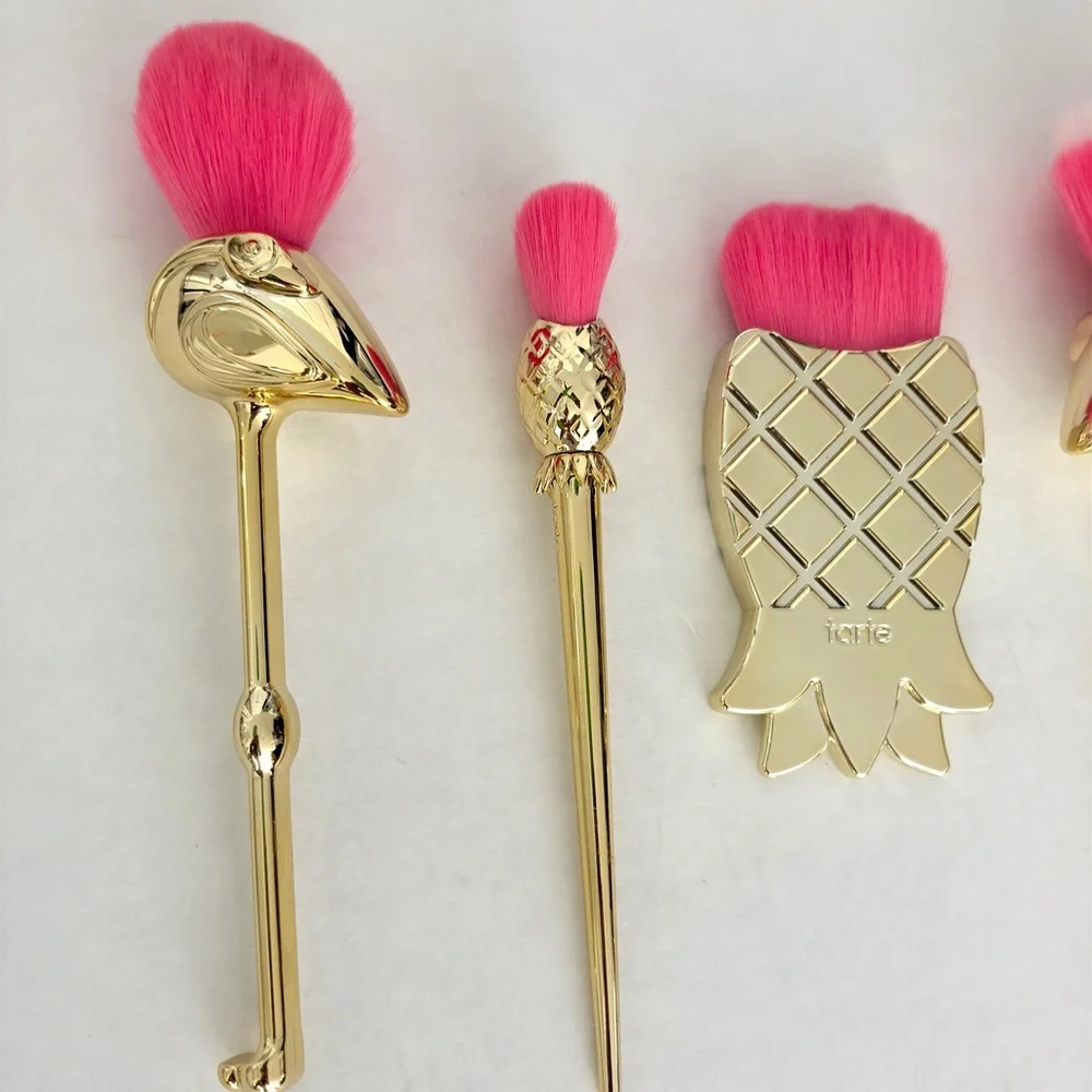 Tarte Pink and Gold Tropical Makeup Brush Set